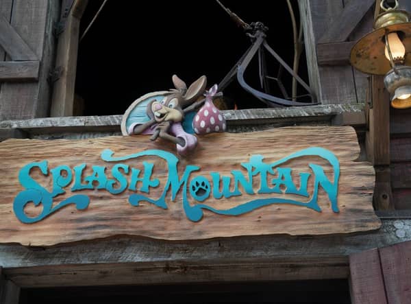 Views of Splash Mountain are seen at Walt Disney World Resort’s Magic Kingdom during the COVID-19 pandemic in Orlando on July 23, 2020 (Photo by BRYAN R. SMITH/AFP via Getty Images)