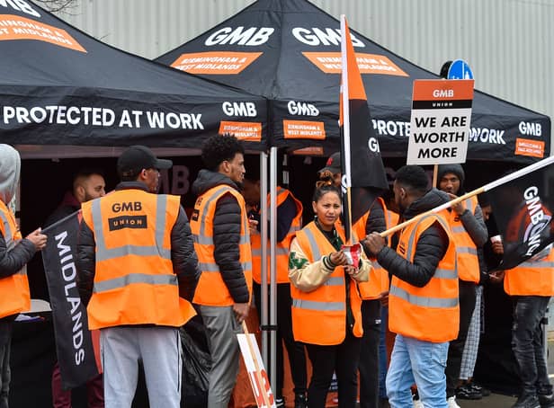 Amazon workers in first ever UK strike over pay at Coventry Depot. 25th January 2023.