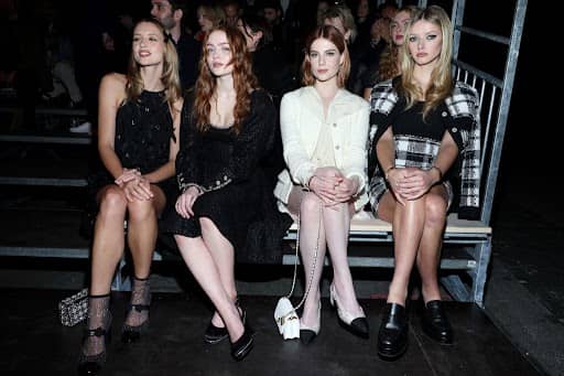 Apple Martin made a stylish debut at the Chanel Paris Fashion Week show with Sadie Sink (Pic:Getty)