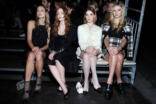 Apple Martin made a stylish debut at the Chanel Paris Fashion Week show with Sadie Sink (Pic:Getty)