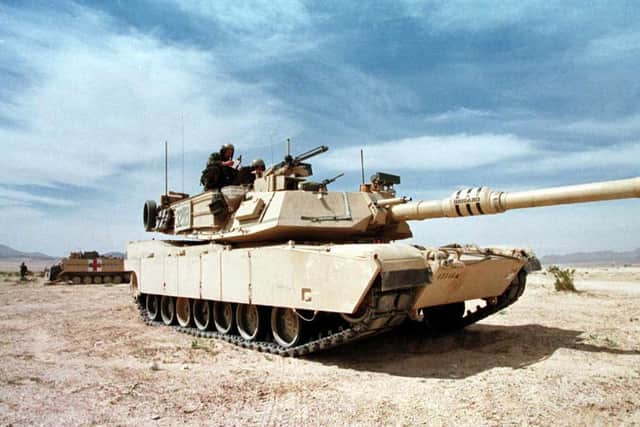 M1 Abrams tanks have been seen during the Gulf War’s Operation Desert Storm. (Credit: Getty Images)