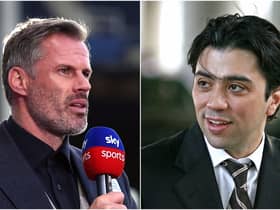 Jamie Carragher (left) and Kia Joorabchian have butted heads over Premier League side Everton (Photos: Getty Images)