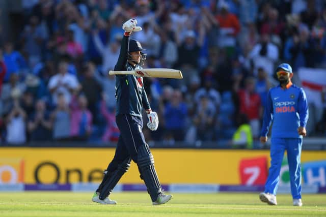 Root celebrates match victory and a century with a ‘mic drop'