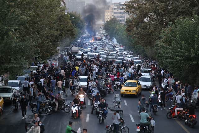Protesters are aiming for a democratic future, according to Dr Sadeghpour. (Credit: Getty Images)