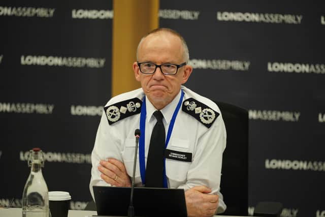 Commissioner Sir Mark Rowley has praised the officer for opening up about her ordeal. Credit: PA