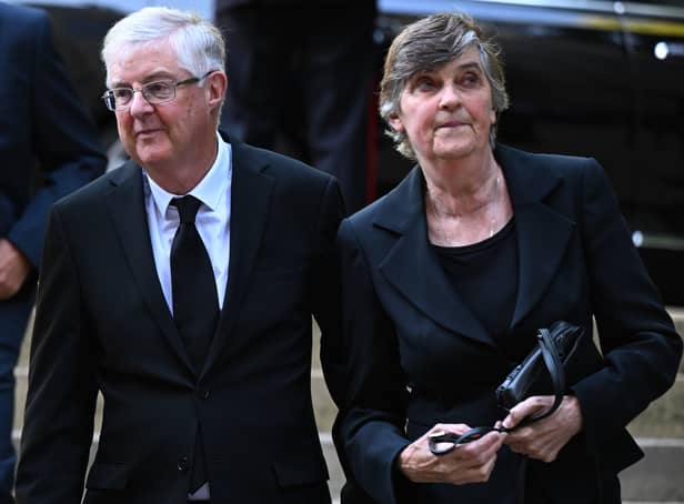 Mark Drakeford, First Minister of Wales and his wife, Clare Drakeford. Picture: Matthew Horwood/Getty Images