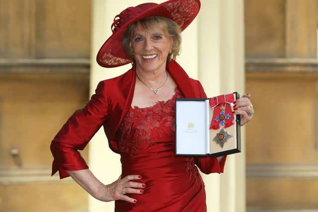 Esther Rantzen after she was made a Dame by the Princess Royal at an investiture ceremony at Buckingham Palace on 25 June 2015 (Photo: Getty Images) 