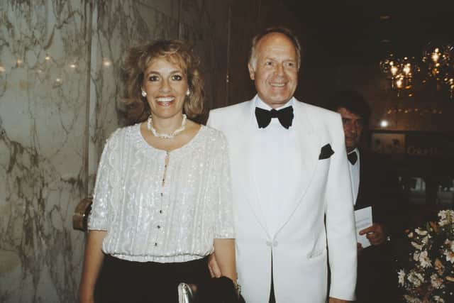  Esther Rantzen and her husband, TV producer Desmond Wilcox at the premiere of the film “The Color Purple” in London, 10 July 1986 (Photo: Getty Images)