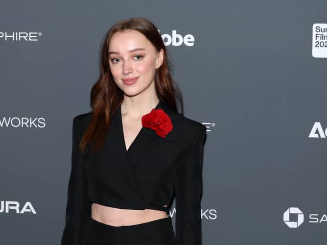  Phoebe Dynevor attends the 2023 Sundance Film Festival "Fair Play" Premiere at Library Center Theatre on January 20, 2023 in Park City, Utah. (Photo by Monica Schipper/Getty Images)