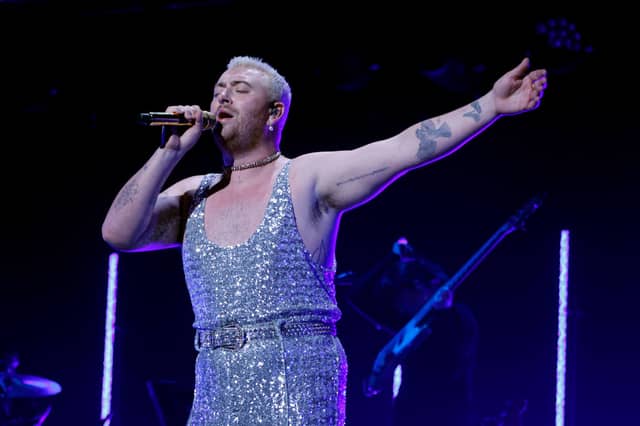 Sam Smith performs on stage at iHeartRadio Hot 99.5’s Jingle Ball 2022 Presented by Capital One at Capital One Arena on December 13, 2022 in Washington, DC. (Photo by Tasos Katopodis/Getty Images for iHeartRadio)