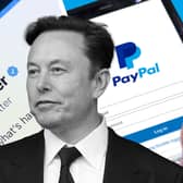 Elon Musk seen with Twitter and PayPal app as he attempts to create new online payment system (Getty Images / Adobe)