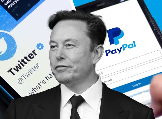 <p>Elon Musk seen with Twitter and PayPal app as he attempts to create new online payment system (Getty Images / Adobe)</p>