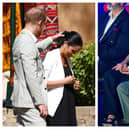 Prince Harry and Meghan Markle often show public displays of affection in public. Photographs by Getty