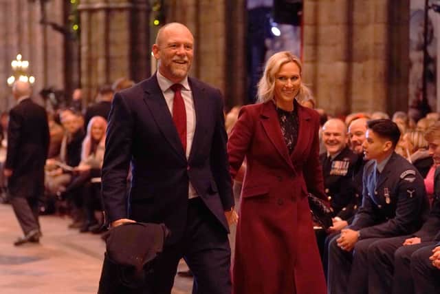 Mike and Zara Tindall at Christmas service/Getty Images