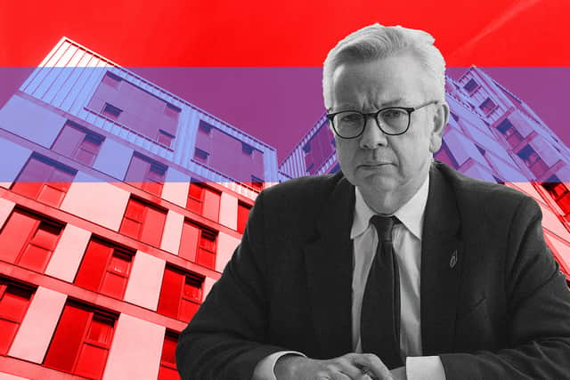 Michael Gove has told developers that they must commit to fixing fire safety defects in high-rise buildings or face being banned from the housing market. Credit: Kim Mogg / NationalWorld