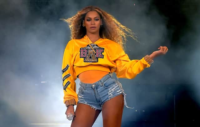 Beyonce performs onstage during 2018 Coachella Valley Music And Arts Festival Weekend 1 at the Empire Polo Field on April 14, 2018 in Indio, California.  (Photo by Kevin Winter/Getty Images for Coachella)