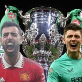 Newcastle face Man United in Carabao Cup final. (Graphic by Mark Hall)