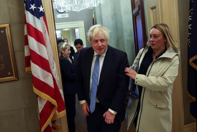 Former PM Boris Johnson has urged Western allies to deliver fighter jets to Ukraine while on a visit to Washington D.C. (Credit: Getty Images)