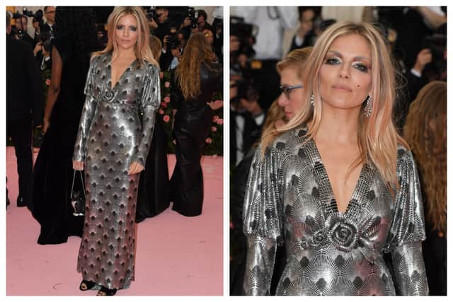 Sienna Miller wore a 'typical' Paco Rabbane dress to the 2019 Met Gala. (Photo by Jamie McCarthy/Getty Images)