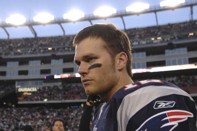 New England Patriots quarterback Tom Brady after  an NFL wild card playoff game Jan. 7, 2007 in Foxborough, Massachusetts (Getty Images)