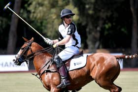 Prince Harry at a polo charity match in Italy in 2019. Photo by TIZIANA FABI/AFP via Getty Images).  Prince Harry and the royal family have a long history connected to the world of horses so it is not surprising that is has been revealed that he lost his virginity to a former stables girl, Sasha Walpole. 