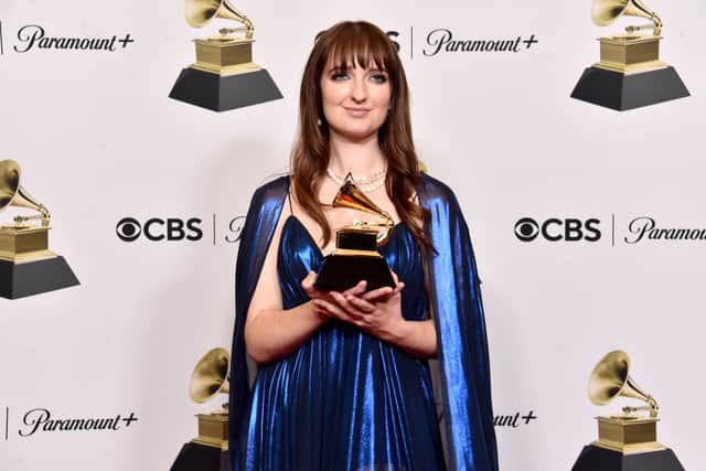 Madison Cunningham poses in the press room during the 65th GRAMMY Awards at Crypto.com Arena on February 05, 2023 in Los Angeles, California. (Photo by Alberto E. Rodriguez/Getty Images for The Recording Academy)