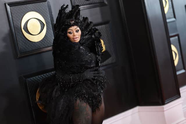 Blac Chyna did not make the best fashion statement on the red carpet. (Photo by Matt Winkelmeyer/Getty Images for The Recording Academy)