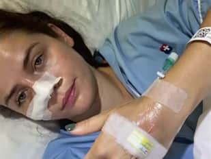 Emma in hospital. Credit: SWNS