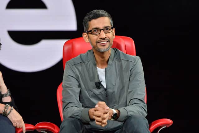 Sundar Pichai speaks onstage Vox Media’s 2022 Code Conference - Day 1 on September 06, 2022 in Beverly Hills, California. (Photo by Jerod Harris/Getty Images for Vox Media)