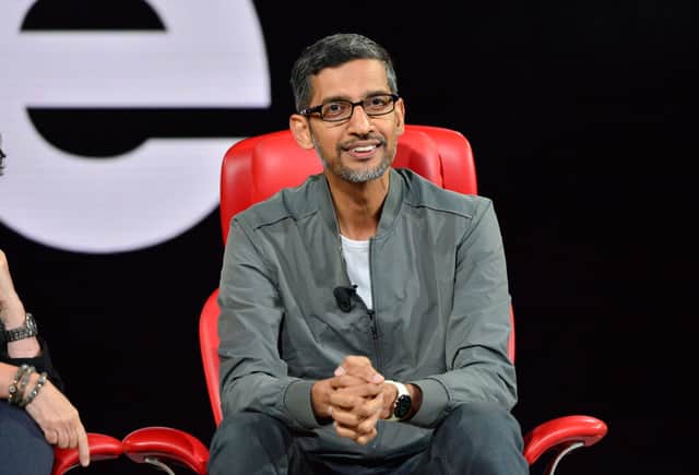 Sundar Pichai speaks onstage Vox Media’s 2022 Code Conference - Day 1 on September 06, 2022 in Beverly Hills, California. (Photo by Jerod Harris/Getty Images for Vox Media)