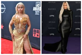 Blac Chyna is not the only star to be roasted by a family member. Kim Kardashian has been roasted by her daughter North. Photos by Getty