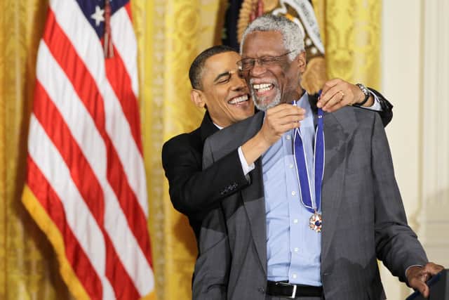 Barack Obama presented Bill Russell with the presidential Medal of Freedom