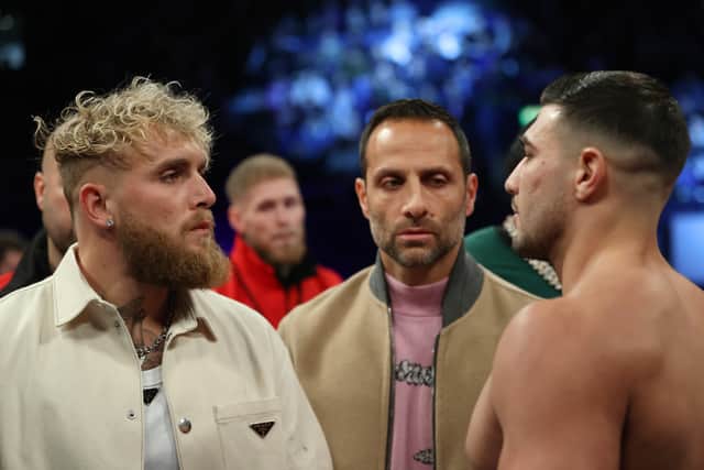 Jake Paul faces off with Tommy Fury, ahead of their upcoming fight on the 26th of February. (Getty Images)