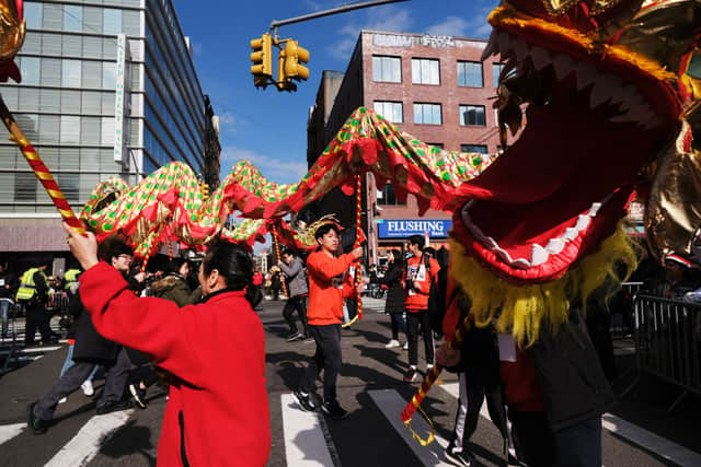 Lunar New Year parade in New York City. (Photo by Spencer Platt/Getty Images)