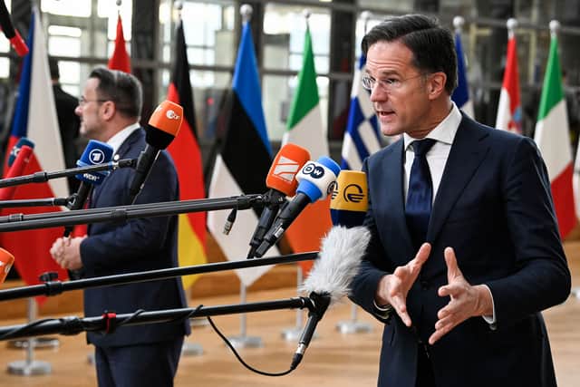 Dutch Prime Minister Mark Rutte said that considerations had to be made over Article 5 before jet s were sent to Ukraine. (Credit: Getty Images)