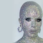 Makeup creative Holly Murray has covered herself in thousands of rhinestones, just like singer Doja Cat did at Paris Fashion Week in January 2023.