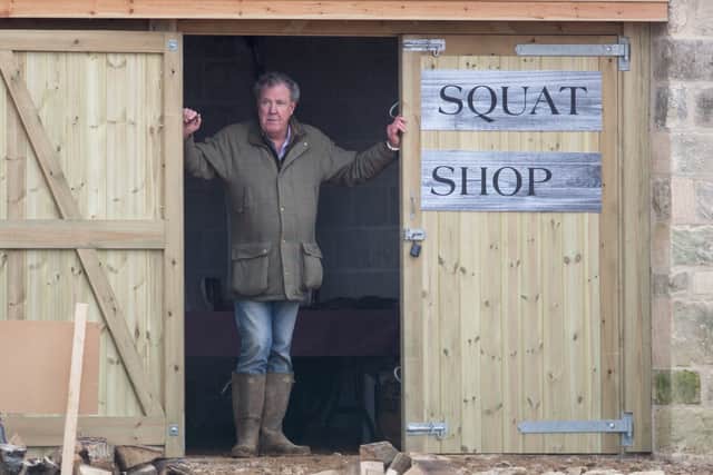 Jeremy Clarkson outside his Diddly Squat farm shop (Pic: Tom Wren / SWNS)