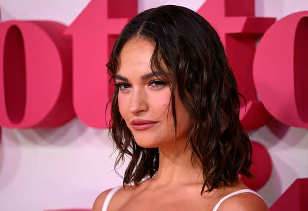 Lily James may be asking 'What's Love Got To Do With It?' after split from musician boyfriend (Pic:Getty)