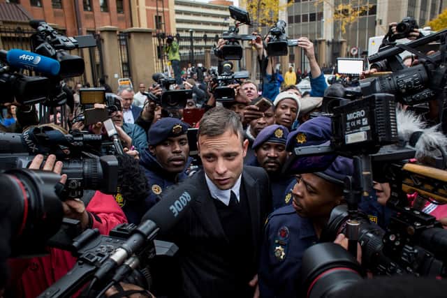 Oscar Pistorius is serving 13 years in prison for the murder of his girlfriend Reeva Steenkamp (Photo: Getty Images)