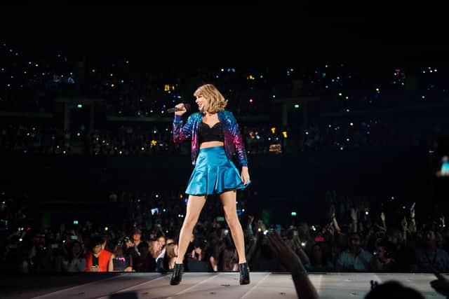 Taylor Swift performs at The SSE Hydro on June 23, 2015 in Glasgow, Scotland.  (Photo by Ross Gilmore/Getty Images for TAS)