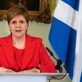 Nicola Sturgeon speaking during a press conference at Bute House in Edinburgh where she announced she will stand down as First Minister of Scotland on February 15, 2023 in Edinburgh, United Kingdom (Photo by Jane Barlow - Pool/Getty Images)