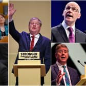 Clockwise from top left: Kate Forbes, Angus Robertson, John Swinney, Keith Brown, and Humza Yousaf (Photos: Getty Images)