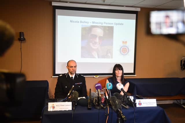 Assistant Chief Constable Peter Lawson (left) and Detective Superintendent Rebecca Smith of Lancashire Police share an update on the case (Photo: PA)