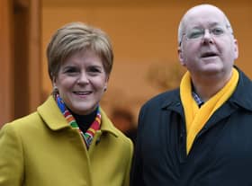 Nicola Sturgeon and Peter Murrell in 2019