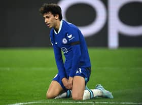 Joao Felix of Chelsea reacts during the UEFA Champions League round of 16 leg one match (Photo by Stuart Franklin/Getty Images)
