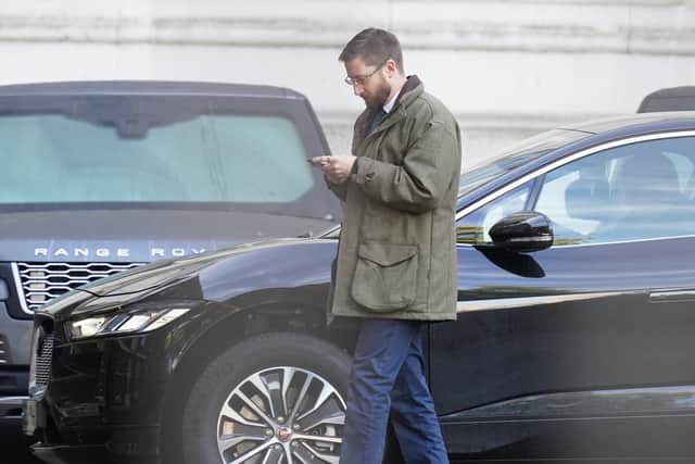 Head of the Civil Service Simon Case arrives at the rear of Downing Street, London following the resignation of Prime Minister Liz Truss on Thursday. Picture date: Friday October 21, 2022. Credit: PA