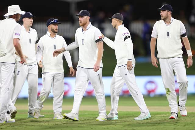 The England team wore black armbands during their First Test match against New Zealand. (Getty Images)