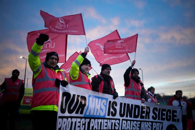 Ambulance and Border Force staff are staging fresh strikes today (Photo: Getty Images)