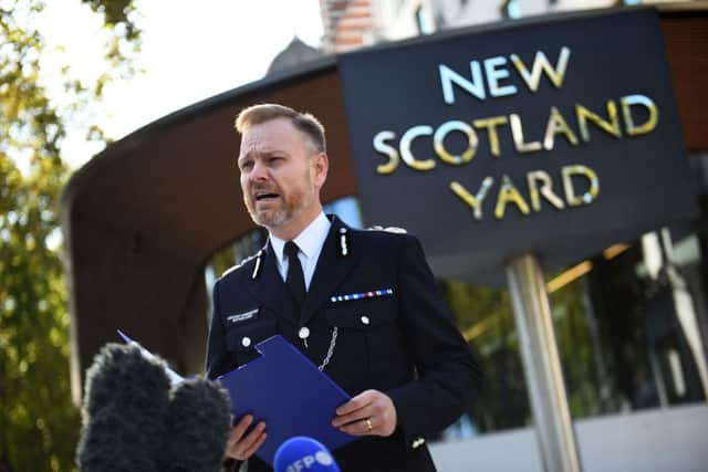Head of counter-terrorism police Matt Jukes says they foiled eight late-stage terror plots last year, including a few “close calls” (Photo by DANIEL LEAL/AFP via Getty Images).
