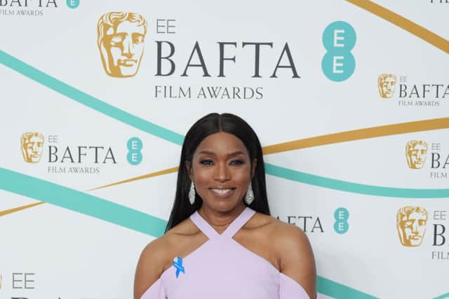 Angela Bassett looked lovely in lilac. (Photo by Dominic Lipinski/Getty Images)